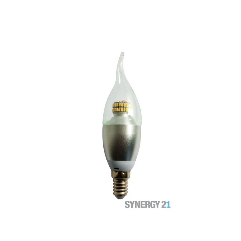 Synergy 21 LED Retrofit E14 Candle 6W 360° WW curved - 98508 - 1