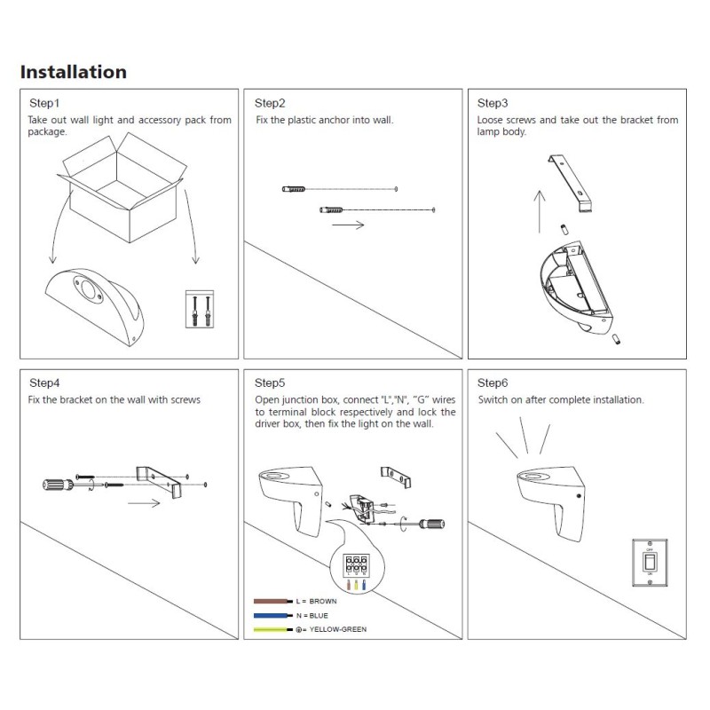 Synergy 21 LED wall light WL02 IP54 neutral white - 154842 - 5
