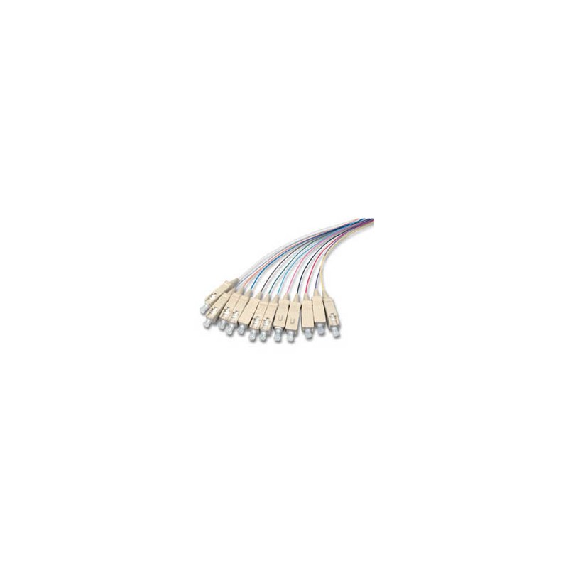 LWL-Pigtail-SC 50/125u,2mtr. OM2, 12-Pack, farbig - 62308 - 1