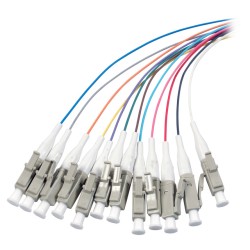 LWL-Pigtail-LC 9/125u, 2mtr. OS2, 12-Pack, farbig - 82924 - 1