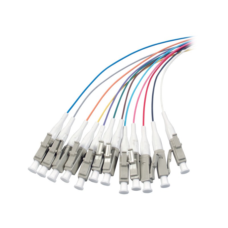 LWL-Pigtail-LC 9/125u, 2mtr. OS2, 12-Pack, farbig - 82924 - 1