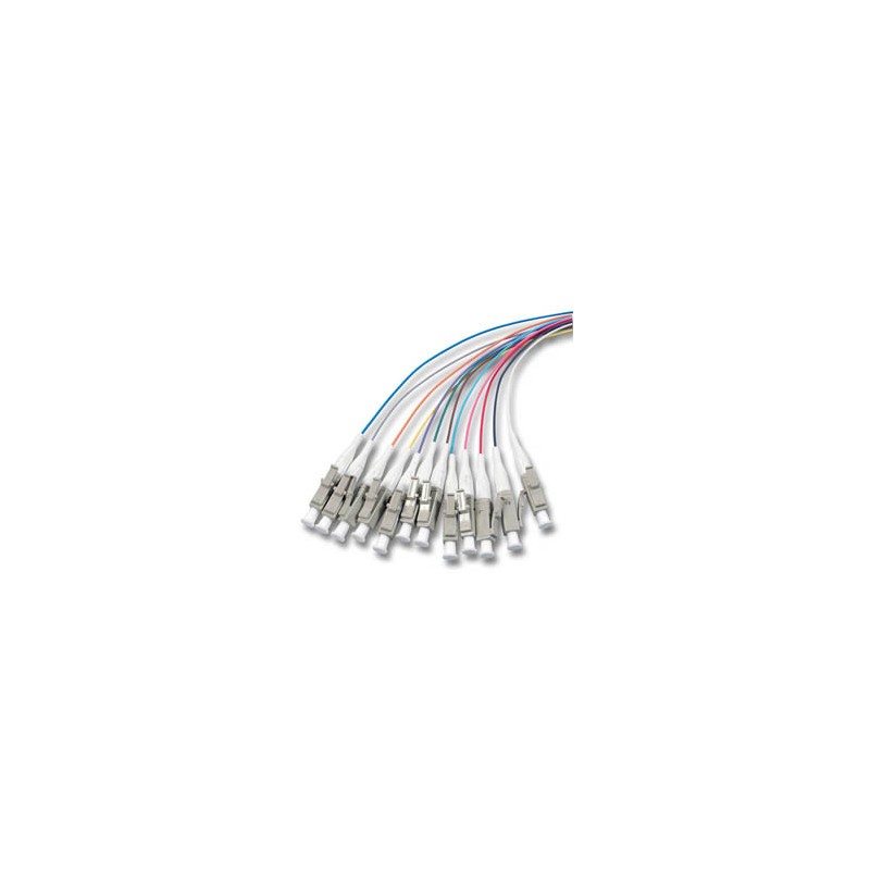 LWL-Pigtail-LC 50/125u, 2mtr. OM3, 12-Pack, farbig - 95803 - 1