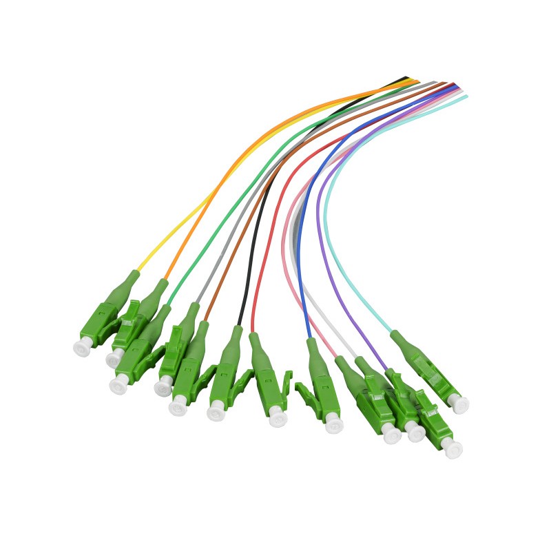 LWL-Pigtail-LC(APC) 9/125u, 2mtr. OS2, 12-Pack, farbig - 167722 - 1