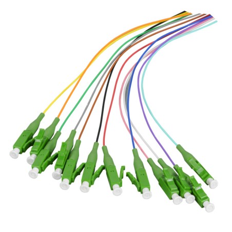 LWL-Pigtail-LC(APC) 9/125u, 2mtr. OS2, 12-Pack, farbig - 167722 - 1