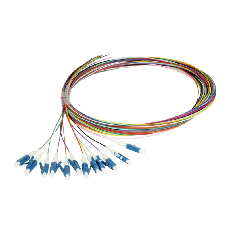 LWL-Pigtail-LC 9/125u, 2mtr. OS2, 12-Pack, farbig, G.657.A2, Synergy 21, - 207572 - 1