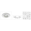 Synergy 21 LED Retrofit GU10 / GX5, 3 ceiling installation kit D03-silver - 124619 - 2