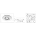 Synergy 21 LED Retrofit GU10 / GX5, 3 ceiling installation kit D04-white - 124628 - 2