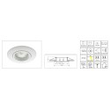 Synergy 21 LED Retrofit GU10 / GX5, 3 ceiling installation kit D09-silver - 124637 - 1