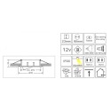 Synergy 21 LED Retrofit GU10 / GX5, 3 ceiling installation kit D09-silver - 124637 - 2