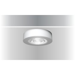 Synergy 21 LED Deckeneinbauspot Helios silber, rund, Aufputzrahmen - 182380 - 1