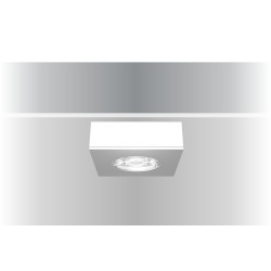 Synergy 21 LED Deckeneinbauspot Helios silber, quadratisch, Aufputzrahmen - 182389 - 1
