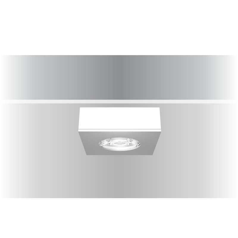 Synergy 21 LED Deckeneinbauspot Helios silber, quadratisch, Aufputzrahmen - 182389 - 1