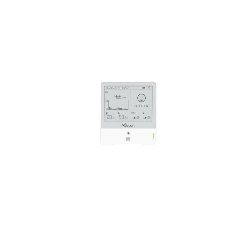 Milesight IoT Indoor Ambience Monitoring Sensor, AM307-868M LoRaWAN / Temp. / Humidity / CO2 / PIR / Light / TVOC / hPA / E-I