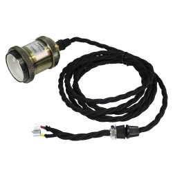 Synergy 21 E27 BIG-LED Fassung 1 Kupfer mit Textilkabel - 154914 - 1