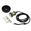 Synergy 21 E27 BIG-LED socket 1 copper with textile cable - 154914 - 2