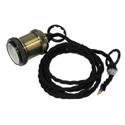 Synergy 21 E27 BIG-LED Fassung 2 Kupfer mit Kette - 154915 - 1