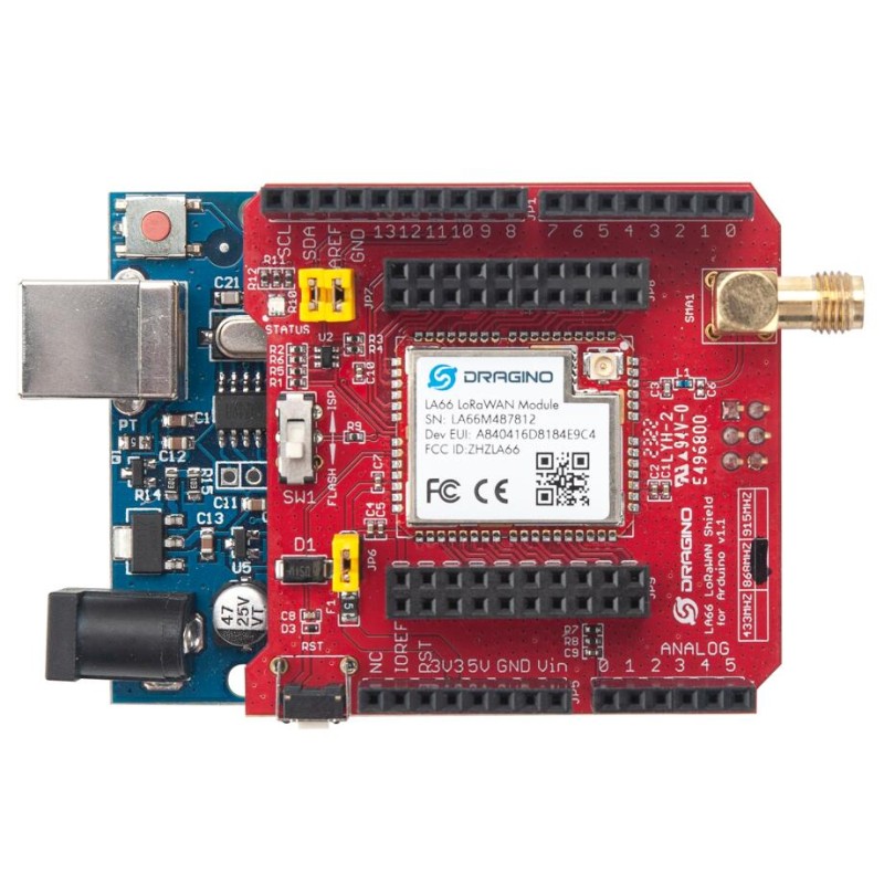 DRAGINO - LoRa - LA66 Arduino UNO Shield - LA66 Shield-EU868 - 215321 - 5