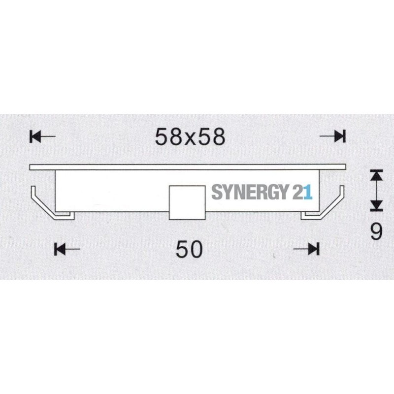 Synergy 21 Bodeneinbaustrahler ARGOS quadratisch IP54 ww - 109410 - 2