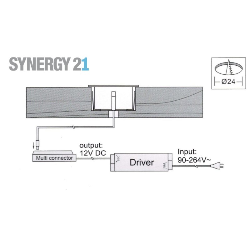 Synergy 21 recessed floor spotlight ARGOS round mini IP54 cw - 109414 - 3