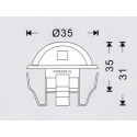 Synergy 21 LED recessed floor spotlight ARGOS round minimax IP65 cw 90° - 109435 - 2