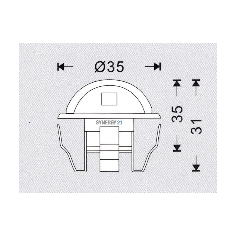 Synergy 21 LED recessed floor spotlight ARGOS round minimax IP65 cw 90° - 109435 - 2