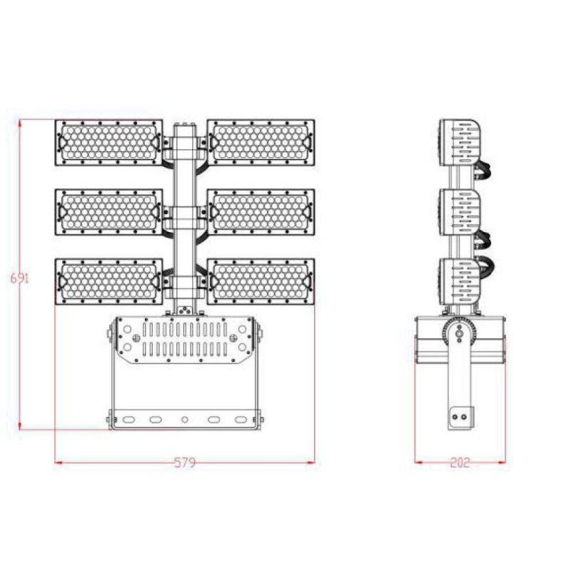 Synergy 21 LED Objekt/Stadion Strahler 720W IP66 cw+ DALI dim 30° - 180229 - 2