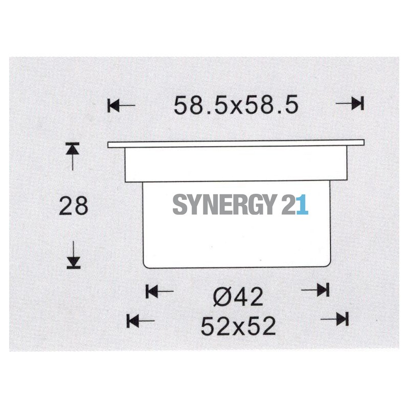 Synergy 21 Bodeneinbaustrahler ARGOS quadratisch in-G IP67 ww - 109447 - 2