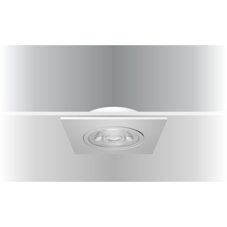 Synergy 21 LED Deckeneinbauspot Helios schwarz, quadratisch+schwenkbar, warmweiß - 182398 - 1