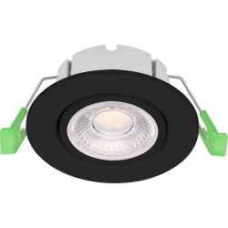 Synergy 21 LED Deckeneinbauspot Phos schwenkbar rund schwarz CCT switchable - 241346 - 1