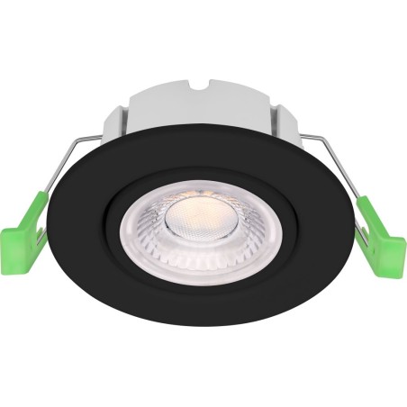 Synergy 21 LED recessed ceiling spot Phos swiveling round black CCT switchable - 241346 - 1