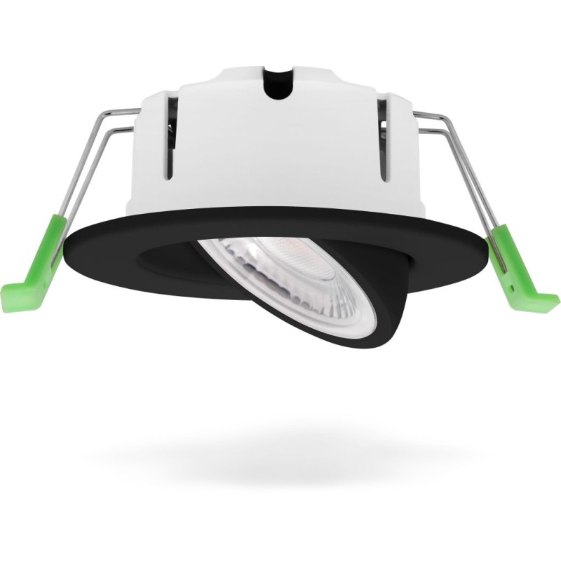 Synergy 21 LED recessed ceiling spot Phos swiveling round black CCT switchable - 241346 - 3