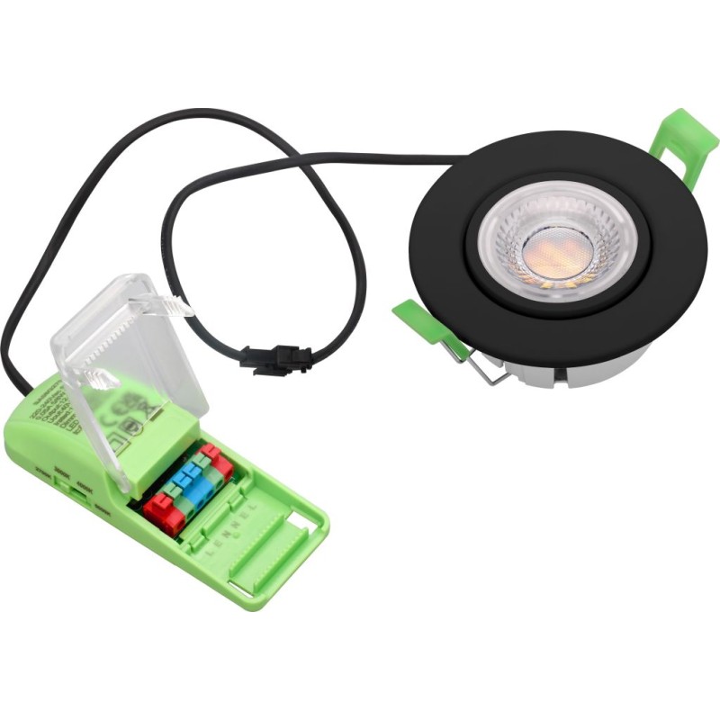 Synergy 21 LED recessed ceiling spot Phos swiveling round black CCT switchable - 241346 - 4