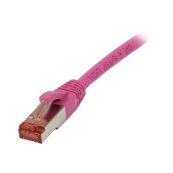 Patchkabel RJ45, CAT6 250Mhz, 0.15m magenta, S-STP(S/FTP),TPE/LSZH(Superflex), Synergy 21, - 166789 - 1