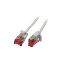 Patchkabel RJ45, CAT6 250Mhz, 0.15m weiss, U/FTP, slimline rund d 3,6mm, Synergy 21 - 167803 - 1
