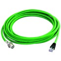 Telegärtner Patchkabel, M12x1 X-kodiert Kabelbuchse auf RJ45 Kabelstecker AWG 26/7, S/FTP, PUR, Cat.6A - 168432 - 1