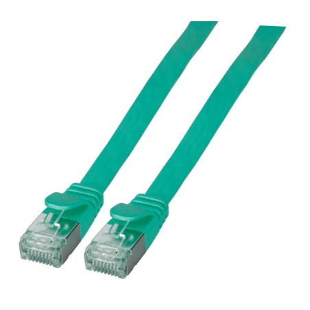 Patchkabel RJ45, CAT6A 500Mhz, 0,25m, grün, U/FTP, flach, - 172099 - 1