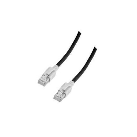Patchkabel RJ45, VC LED, CAT6A 500Mhz,15m, schwarz, LED in den Steckern! - 184055 - 1
