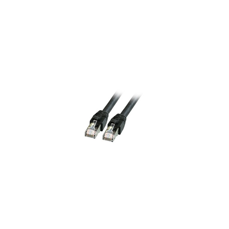 Patchkabel RJ45, CAT8.1 2000Mhz, 0.5m, schwarz, S-STP(S/FTP), BC, LSZH, - 189990 - 1