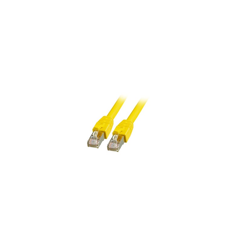 Patchkabel RJ45, CAT8.1 2000Mhz, 0.5m, gelb, S-STP(S/FTP), BC, LSZH, - 190000 - 1