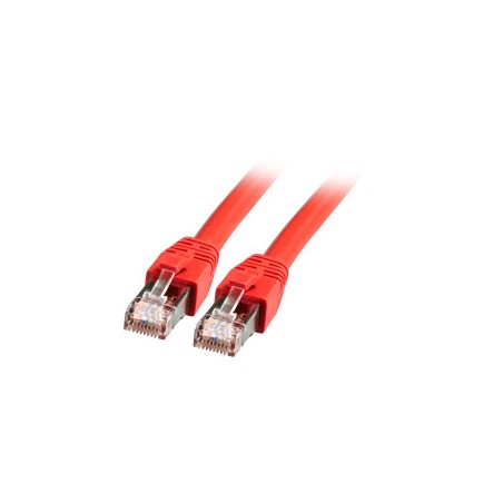 Patchkabel RJ45, CAT8.1 2000Mhz, 0.5m, rot, S-STP(S/FTP), BC, LSZH, - 190008 - 1