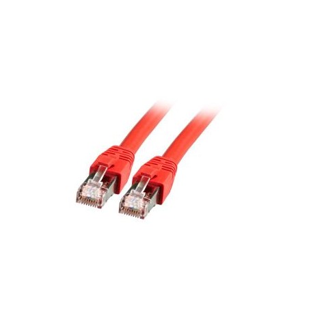 Patchkabel RJ45, CAT8.1 2000Mhz, 1.0m, rot, S-STP(S/FTP), BC, LSZH, - 190014 - 1