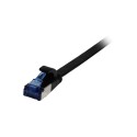 Patchkabel RJ45, CAT6A 500Mhz, 0.15m, schwarz, U/FTP, flach, TPE(Superflex), AWG32, Synergy 21 - 192613 - 1
