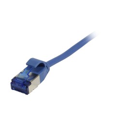 Patchkabel RJ45, CAT6A 500Mhz,10m, blau, U/FTP, slimline rund d 3,8mm, TPE(Superflex), AWG32, Synergy 21 - 193851 - 1