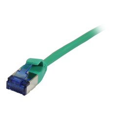Patch cable RJ45, CAT6A 500Mhz,10m, green, U/FTP, slimline round d 3.8mm, TPE(Superflex), AWG32, Synergy 21 - 193871 - 1