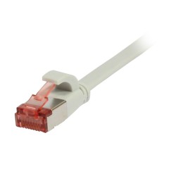 Patchkabel RJ45, CAT6 250Mhz, 0.15m grau, FTP(U/FTP), TPE(Superflex), Flach, Synergy 21, - 193875 - 1