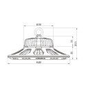 Synergy 21 LED Spot Pendelleuchte UFO 200W für Industrie/Lagerhallen cw 120° - 131063 - 6