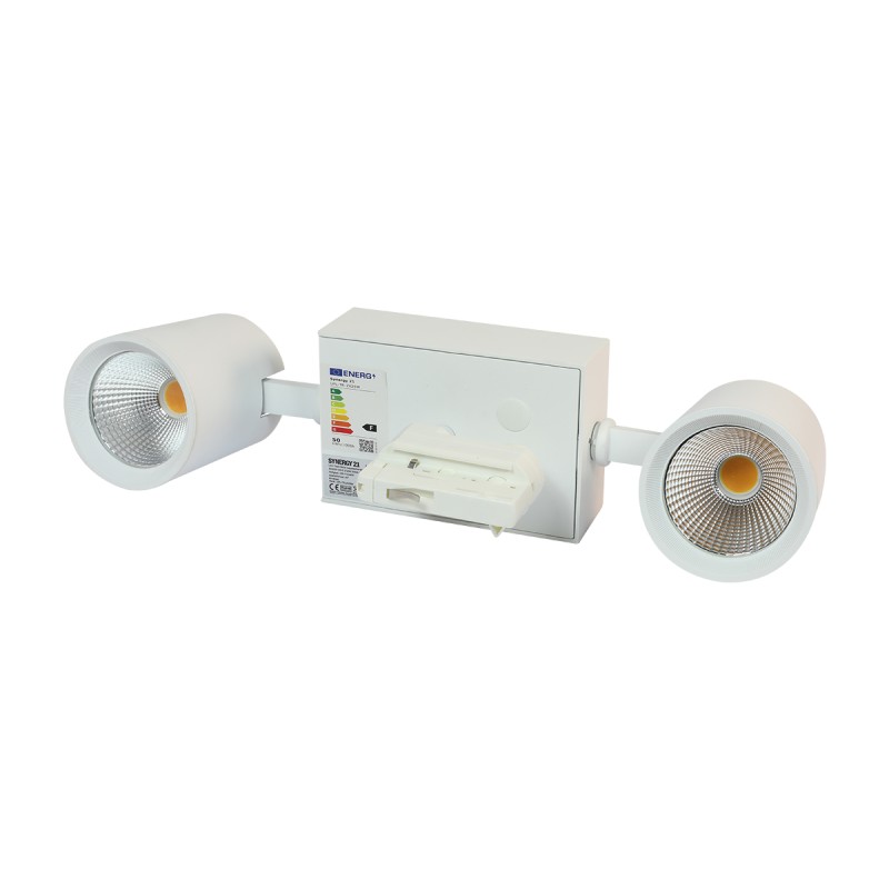 Synergy 21 LED Track-Serie Doppelschienenleuchten 2x25W schwenkbar warmweiss - 213581 - 2