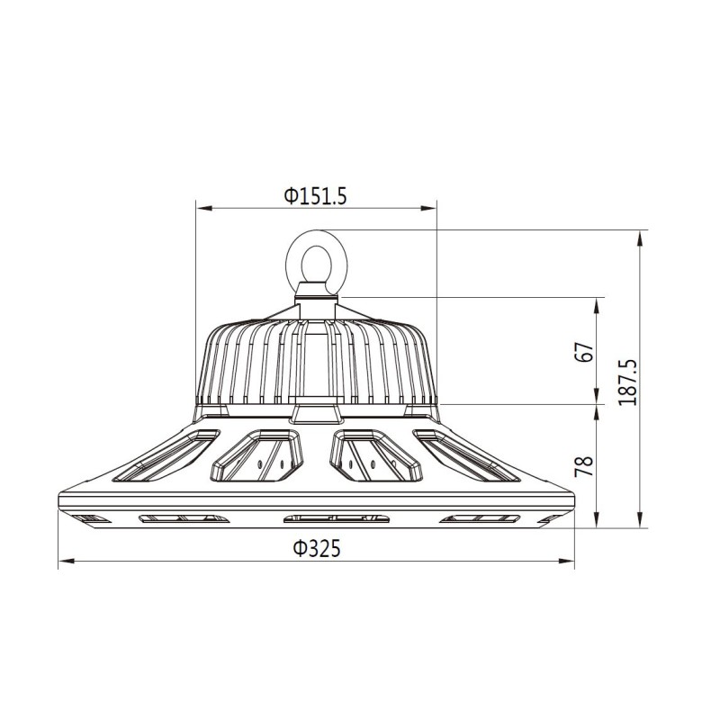 Synergy 21 LED Spot Pendelleuchte UFO 150W für Industrie/Lag - 136193 - 6