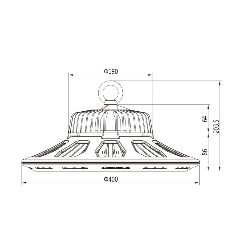 Synergy 21 LED Spot Pendelleuchte UFO 236W für Industrie/Lag - 136197 - 6