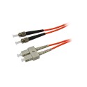 LWL-2-Faser-Patchk. 1.0mtr.ST-SC, 50/125um, OM2, AD3mm, Synergy 21, - 84960 - 1